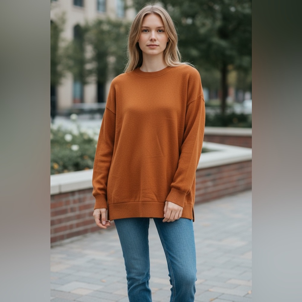 Aerie Oversized Fuzzy Sweatshirt Women’s Size Small Tan